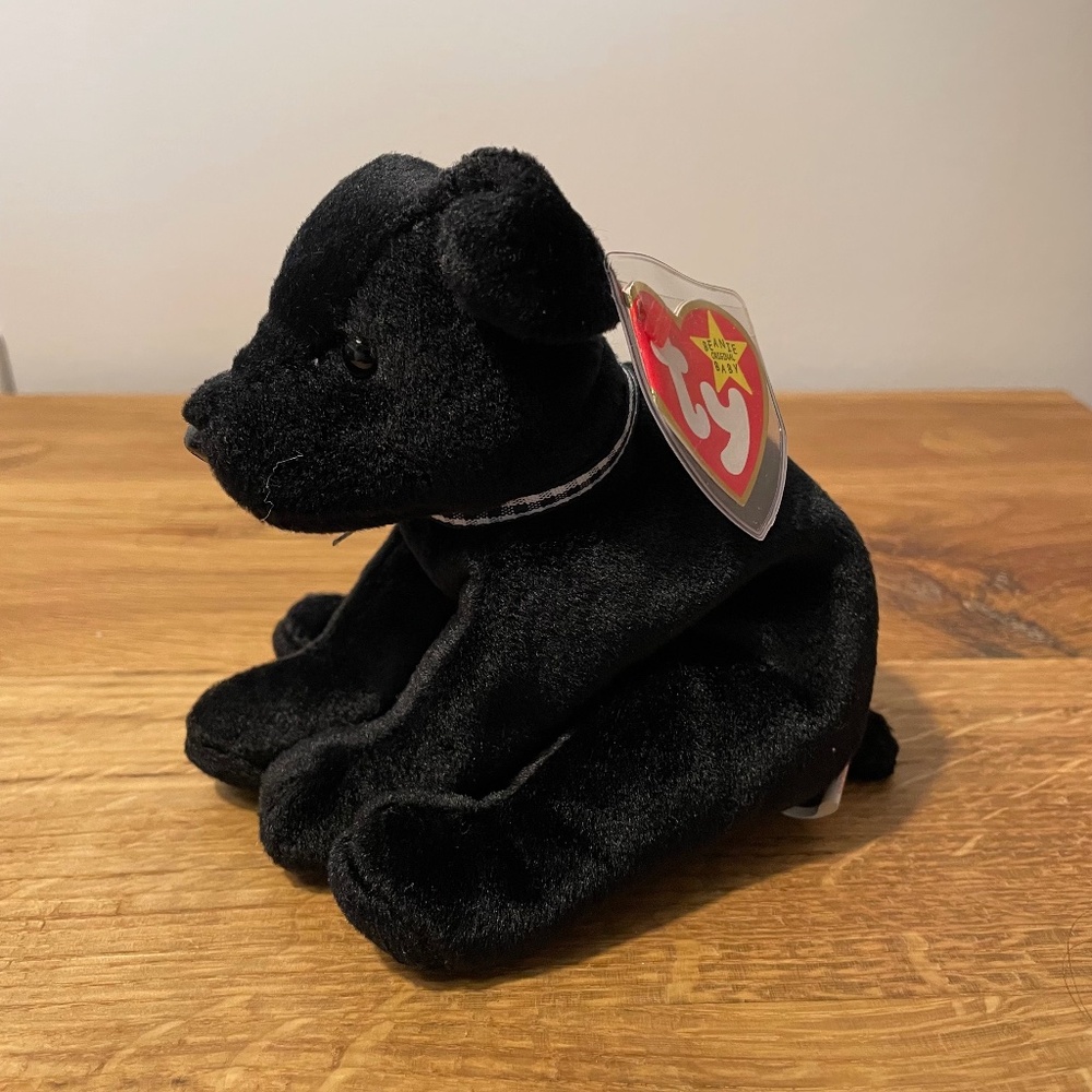 Luke Dog Ty Beanie Babies Black 1998 – New Tag Protector VINTAGE
